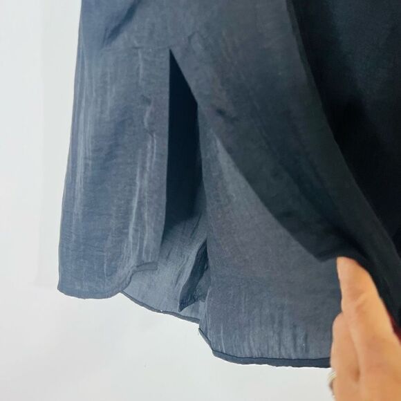 Joie Black Long Tank Top Tunic Blouse Button Up - Picture 2 of 9